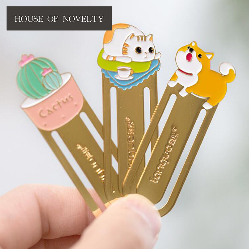 Mini Shiba Dog Cat Cactus Bookmark Paper Clip School Office Supply Escolar Papelaria Gift Stationery